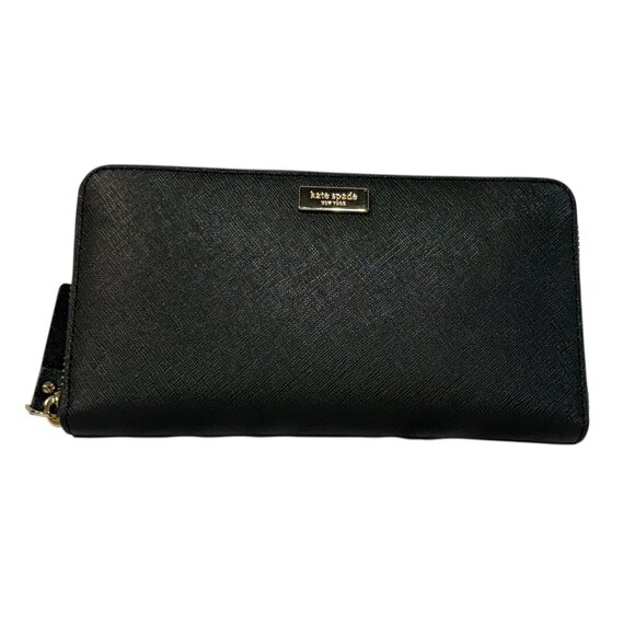 Kate Spade NY Zip Around Accordion Full Size Wallet WLRU2699 - Black - Picture 1 of 11